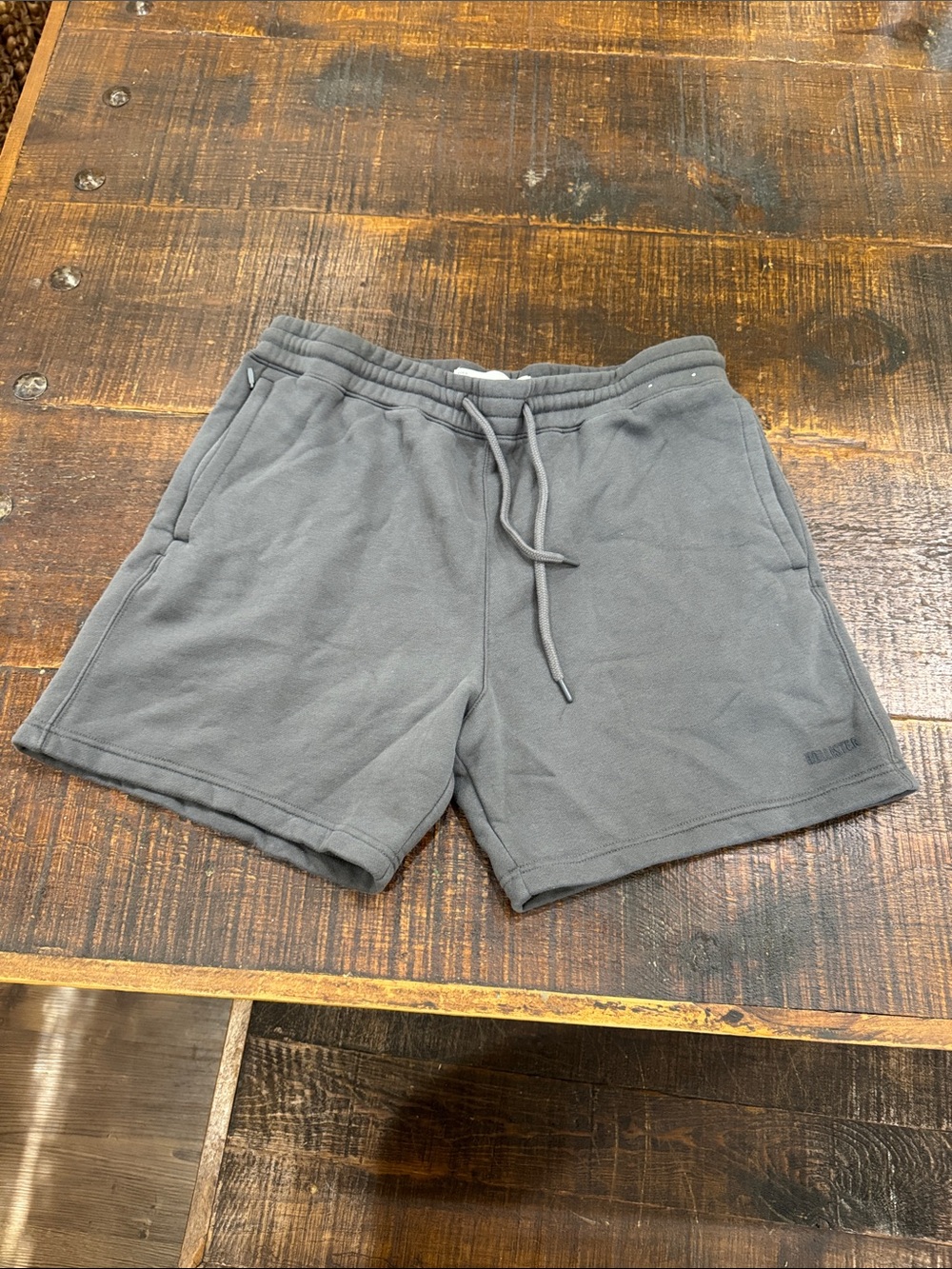 Hollister Charcoal Gray Athletic Drawstring Shorts